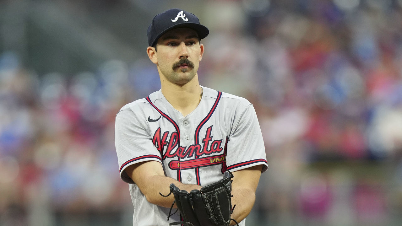 PHILADELPHIA, PA - JULY 26: Spencer Strider #65 of the Atlanta Braves throws a pitch against the Philadelphia Phillies at Citizens Bank Park on July 26, 2022 in Philadelphia, Pennsylvania.
