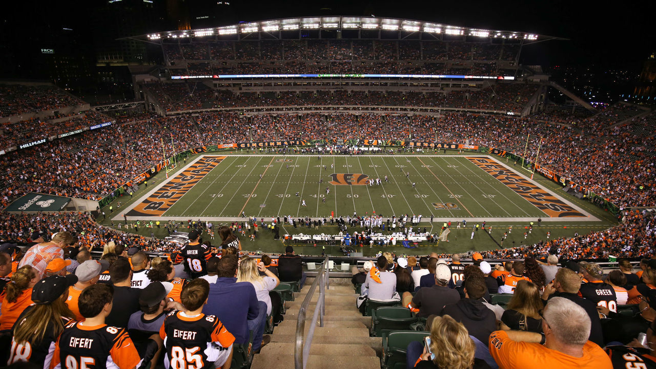 CINCINNATI, OH - SEPTEMBER 14: An overall view of Paul Brown Stadium during the NFL game against the Houston Texans and the Cincinnati Bengals on September 14 2017, at Paul Brown Stadium in Cincinnati, OH.