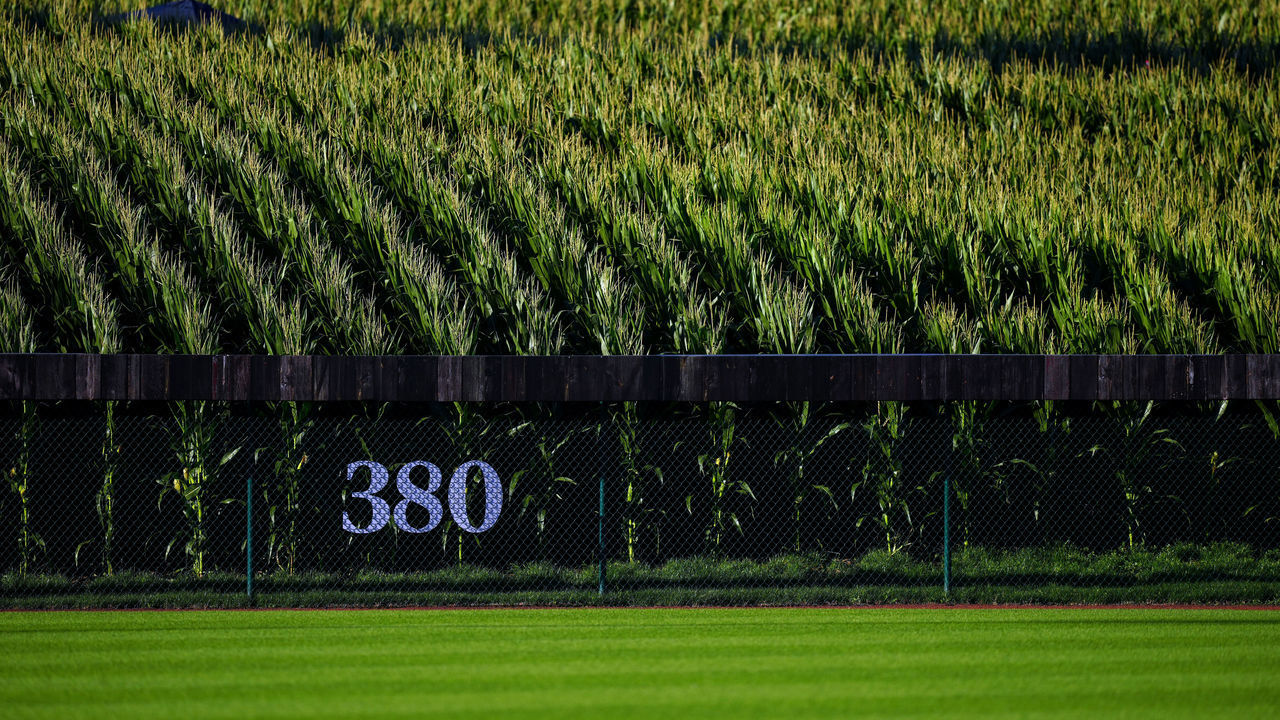 DYERSVILLE, IA - AUGUST 09: A general view of the cornfield during the game between the Cedar Rapids Bunnies and the Davenport Blue Sox at MLB Field at Field of Dreams on Tuesday, August 9, 2022 in Dyersville, Iowa.
