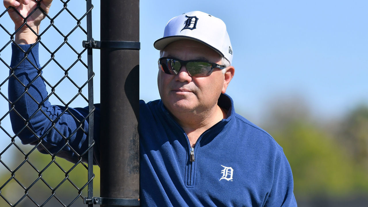 LAKELAND, FL - FEBRUARY 14: Detroit Tigers Executive Vice President of Baseball Operations and General Manager Al Avila looks on during Spring Training workouts at the TigerTown Complex on February 14, 2019 in Lakeland, Florida.