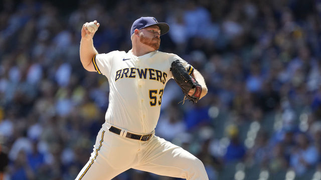MILWAUKEE, WISCONSIN - AUGUST 10: Brandon Woodruff #53 of the Milwaukee Brewers pitches against the Tampa Bay Rays in the first inning at American Family Field on August 10, 2022 in Milwaukee, Wisconsin.
