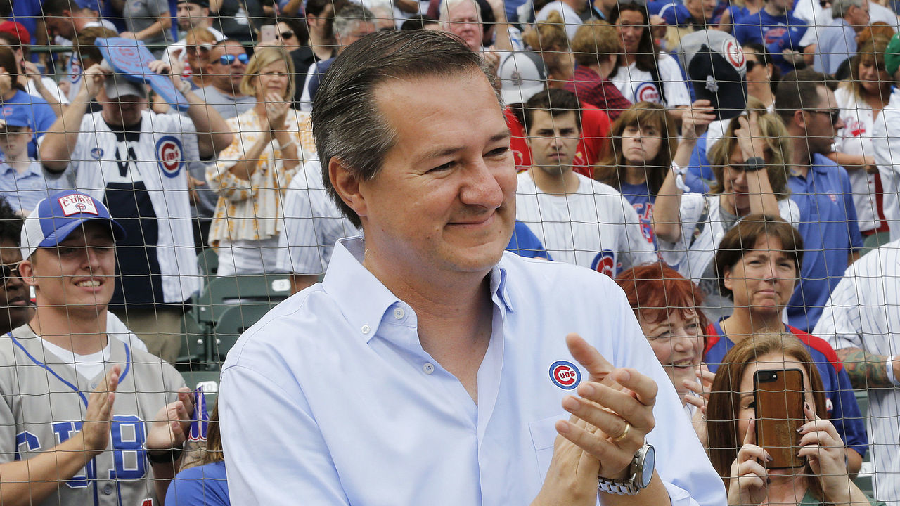 CHICAGO, ILLINOIS - SEPTEMBER 21: Chairman of the Chicago Cubs Tom Ricketts smiles prior to a game against the St. Louis Cardinals at Wrigley Field on September 21, 2019 in Chicago, Illinois.