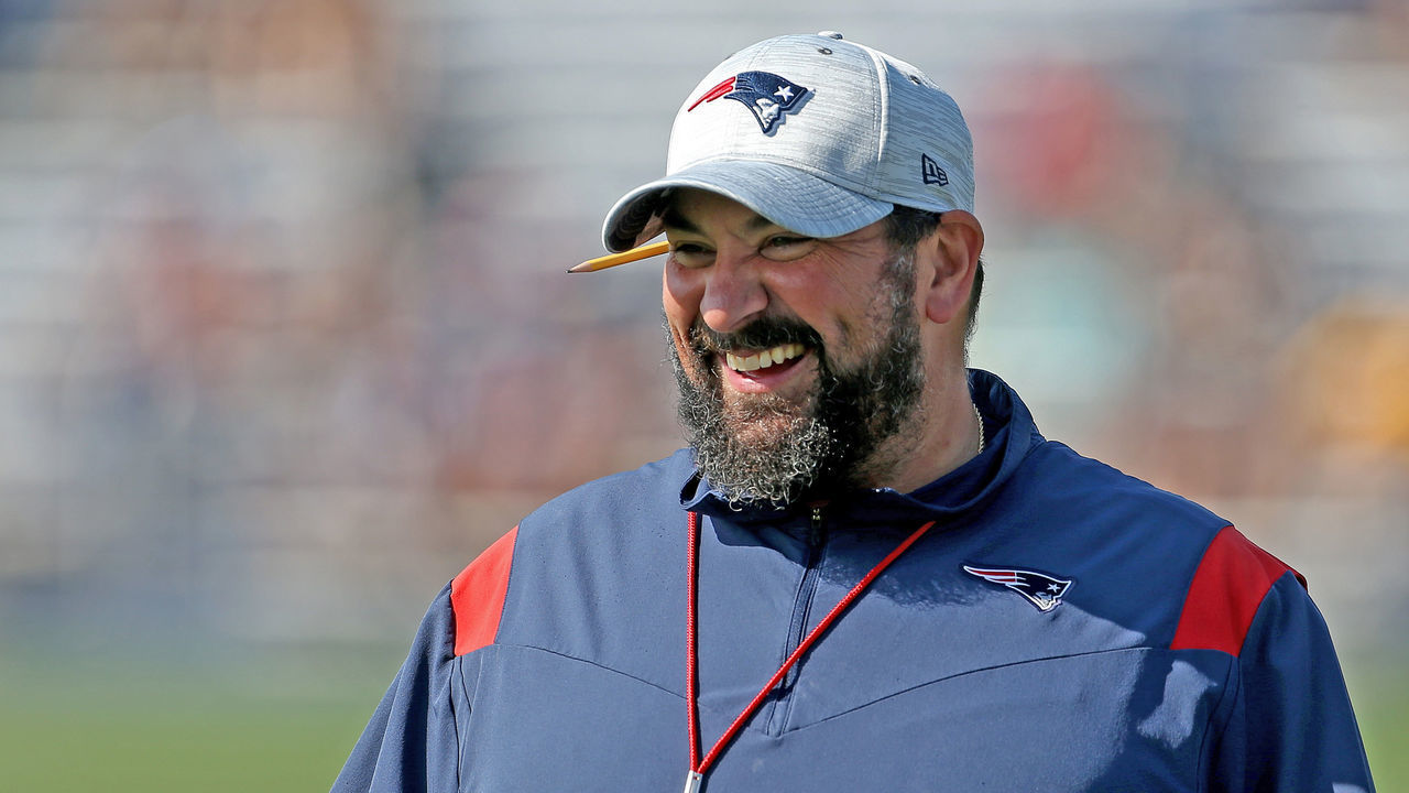 FOXBORO, MA - August 2: New England Patriots coach Matt Patricia during training camp at Gillette Stadium on August 2, 2022 in Foxboro, Massachusetts.