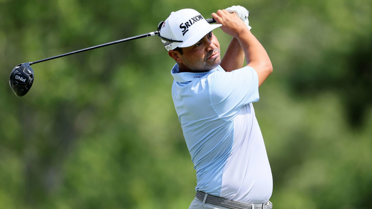 MEMPHIS, TENNESSEE - AUGUST 12: J.J. Spaun of the United States plays his shot from the 17th tee during the second round of the FedEx St. Jude Championship at TPC Southwind on August 12, 2022 in Memphis, Tennessee.