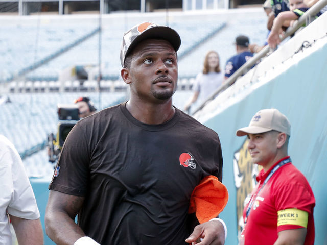 Deshaun Watson speaks before Browns' preseason opener vs. Jaguars