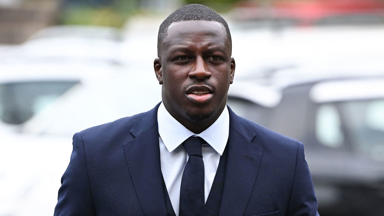 Manchester City and France footballer Benjamin Mendy arrives to Chester Crown Court in northwest England on August 15, 2022 for his trial for the alleged rape and assault of seven women. - Mendy, 28, who faces eight counts of rape, one count of sexual assault and one count of attempted rape, relating to seven young women, could see his playing career end in jail if convicted.