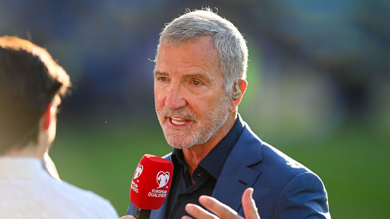 Former Scotland player Graeme Souness on media duties before the FIFA World Cup 2022 Qualifier play-off semi-final match at Hampden Park, Glasgow. Picture date: Wednesday June 1, 2022.