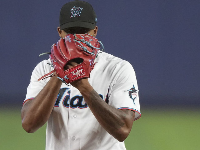 Tanner Scott of the Miami Marlins pitches during the ninth inning News  Photo - Getty Images