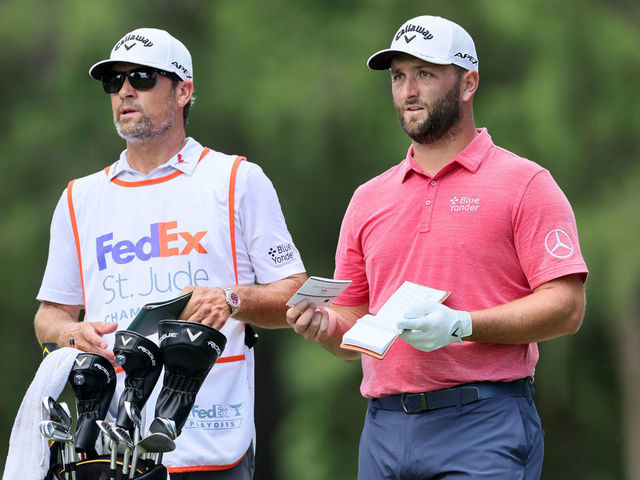 MEMPHIS, TENNESSEE - AUGUST 14: Jon Rahm of Spain waits to play his shot from the seventh tee during the final round of the FedEx St. Jude Championship at TPC Southwind on August 14, 2022 in Memphis, Tennessee.