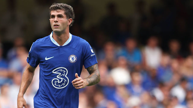 LONDON, ENGLAND - AUGUST 14: Christian Pulisic of Chelsea during the Premier League match between Chelsea FC and Tottenham Hotspur at Stamford Bridge on August 14, 2022 in London, United Kingdom.