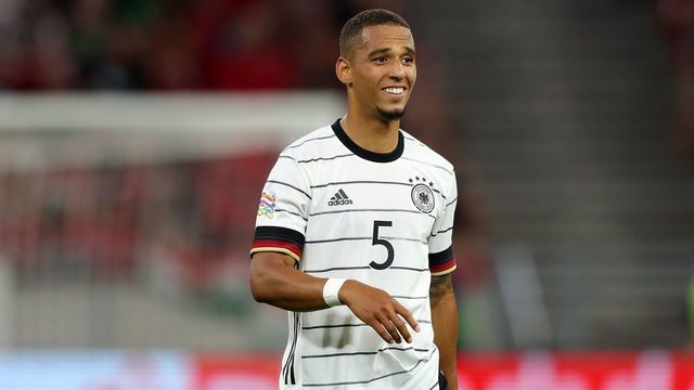 BUDAPEST, HUNGARY - JUNE 11: Thilo Kehrer of Germany looks on during the UEFA Nations League League A Group 3 match between Hungary and Germany at Puskas Arena on June 11, 2022 in Budapest, Hungary.