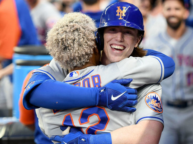 Brett Baty Homers in First Major League at-Bat for Mets - The New York Times