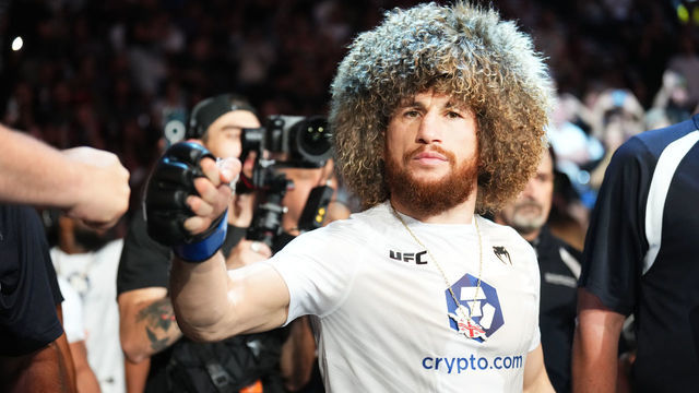 SALT LAKE CITY, UTAH - AUGUST 20: Merab Dvalishvili of Georgia walks out prior to facing Jose Aldo of Brazil in a bantamweight fight during the UFC 278 event at Vivint Arena on August 20, 2022 in Salt Lake City, Utah.