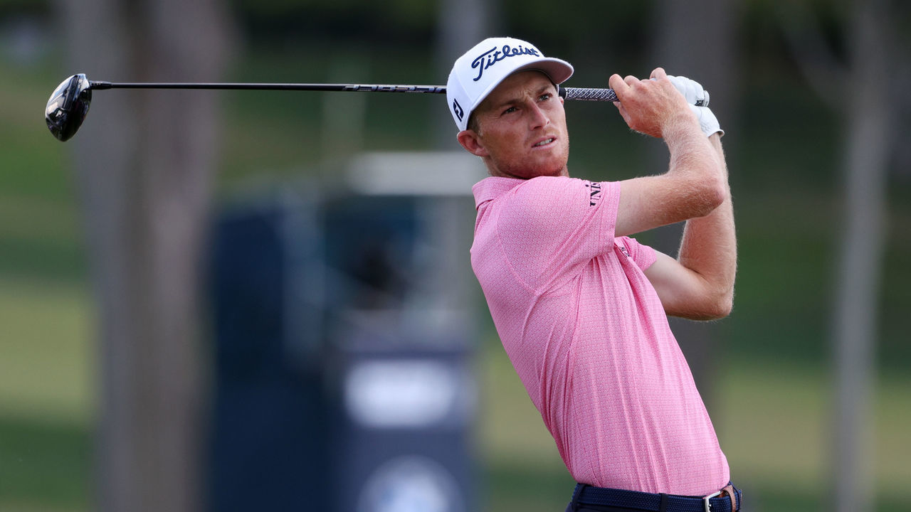 WILMINGTON, DELAWARE - AUGUST 18: Will Zalatoris of the United States plays his shot from the third tee during the first round of the BMW Championship at Wilmington Country Club on August 18, 2022 in Wilmington, Delaware.