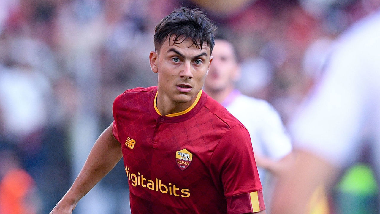 Paulo Dybala of AS Roma looks on during the Serie A match between AS Roma and US Cremonese at Stadio Olimpico, Rome, Italy on 22 August 2022.