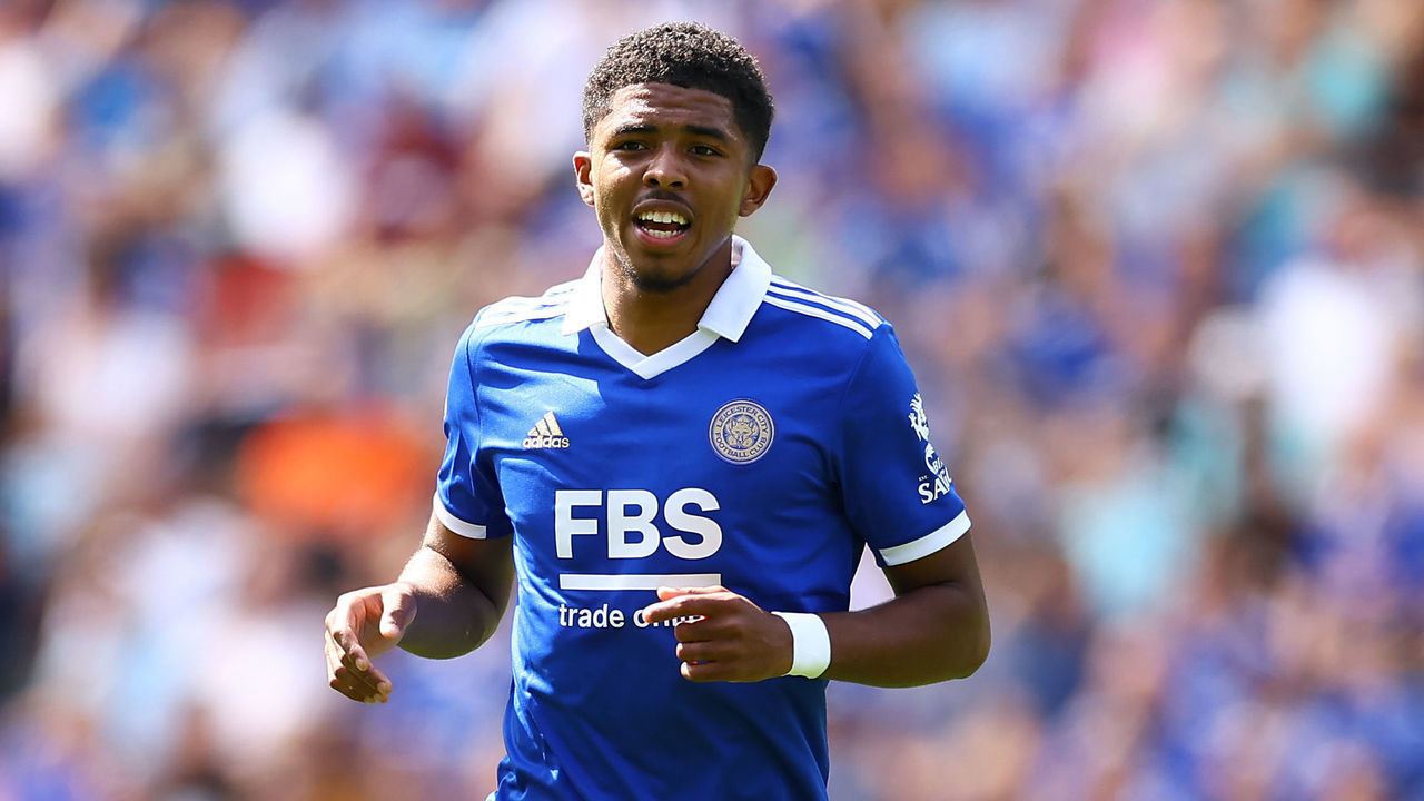 LEICESTER, ENGLAND - AUGUST 07: Wesley Fofana of Leicester City during the Premier League match between Leicester City and Brentford FC at The King Power Stadium on August 6, 2022 in Leicester, United Kingdom.