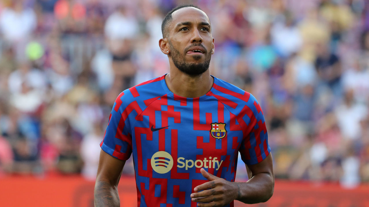 Pierre Emerick Aubameyang during the match between FC Barcelona and Real Valladolid CF, corresponding to the week 3 of the Liga Santander, played at the Spotify Camp Nou, in Barcelona, on 29th August 2022. --
