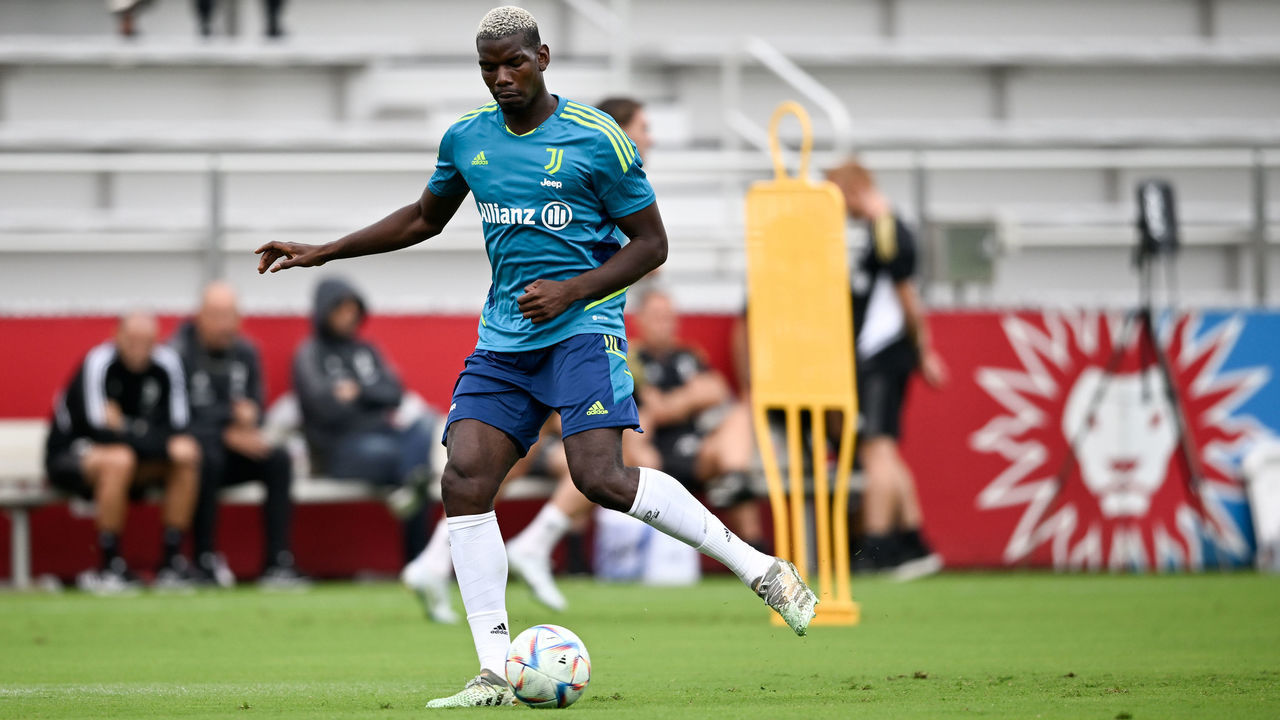 LOS ANGELES, CA - JULY 23: Paul Pogba of Juventus during a training session at LMU on July 23, 2022 in Los Angeles, United States.