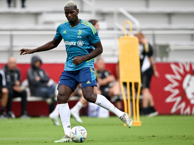LOS ANGELES, CA - JULY 23: Paul Pogba of Juventus during a training session at LMU on July 23, 2022 in Los Angeles, United States.