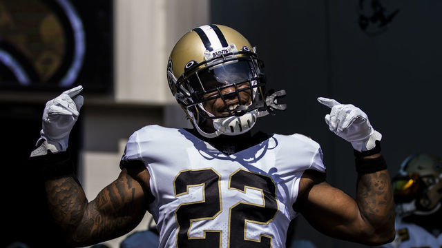 JACKSONVILLE, FLORIDA - SEPTEMBER 12: C.J. Gardner-Johnson #22 of the New Orleans Saints takes the field before the start of a game against the Green Bay Packers at TIAA Bank Field on September 12, 2021 in Jacksonville, Florida.
