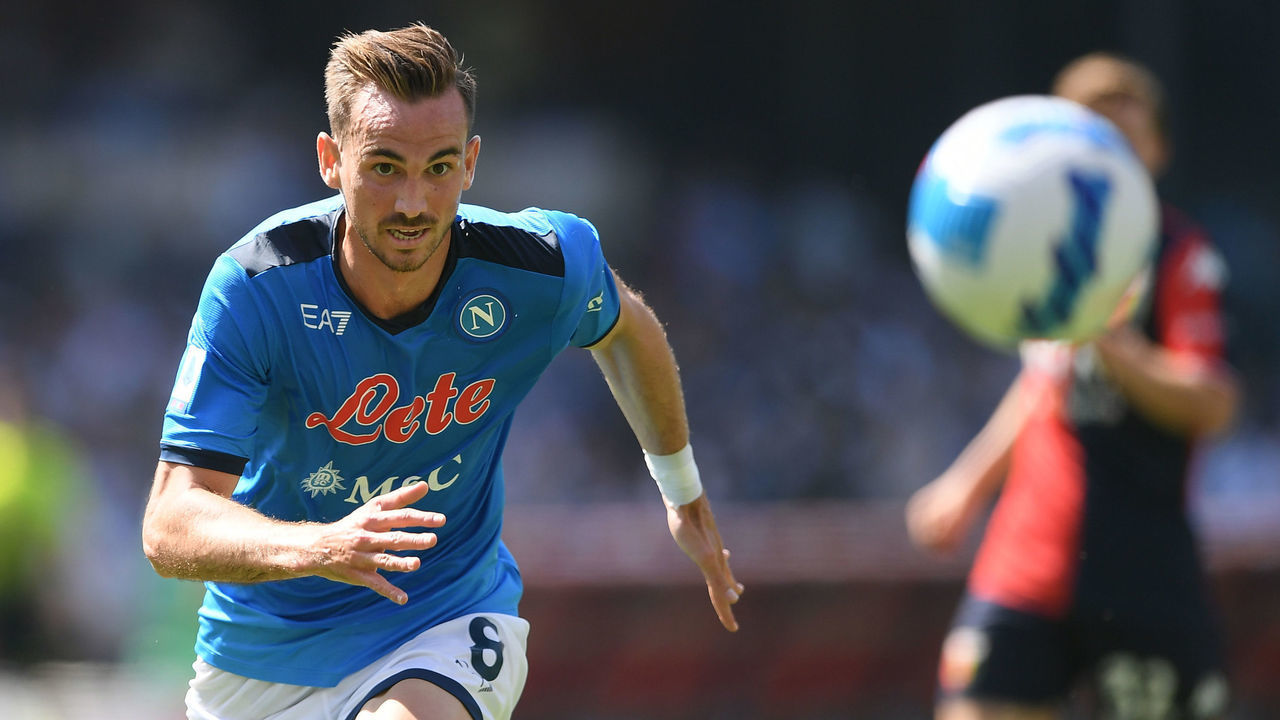 NAPLES, ITALY - MAY 15: Fabian Ruiz of SSC Napoli during the Serie A match between SSC Napoli and Genoa CFC at Stadio Diego Armando Maradona on May 15, 2022 in Naples, Italy.