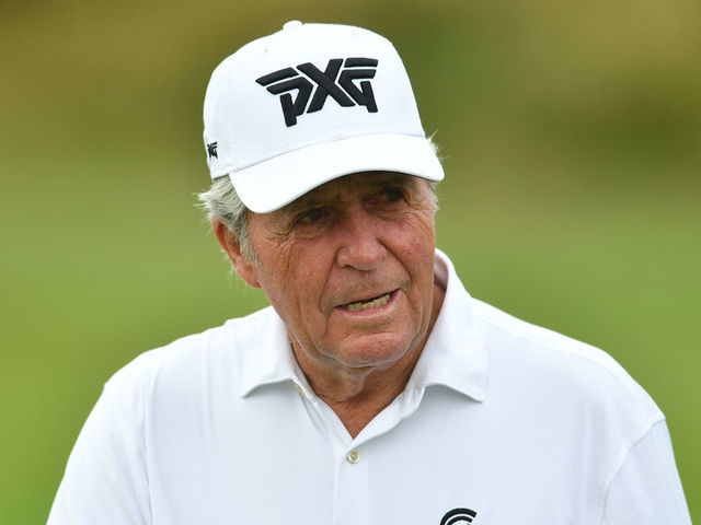 AUCHTERARDER, SCOTLAND - JULY 19: Gary Player of Republic of South Africa looks on at the 3rd hole prior to The Senior Open Presented by Rolex at The King's Course on July 19, 2022 in Gleneagles, United Kingdom.