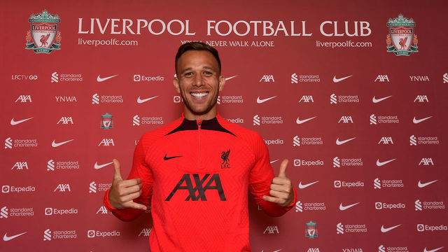 KIRKBY, ENGLAND - SEPTEMBER 01: (THE SUN OUT, THE SUN ON SUNDAY OUT) Arthur Melo new signing for Liverpool at AXA Training Centre on September 01, 2022 in Kirkby, England.