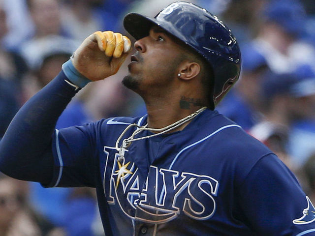 Brandon Lowe celebrates with Wander Franco of the Tampa Bay Rays News  Photo - Getty Images