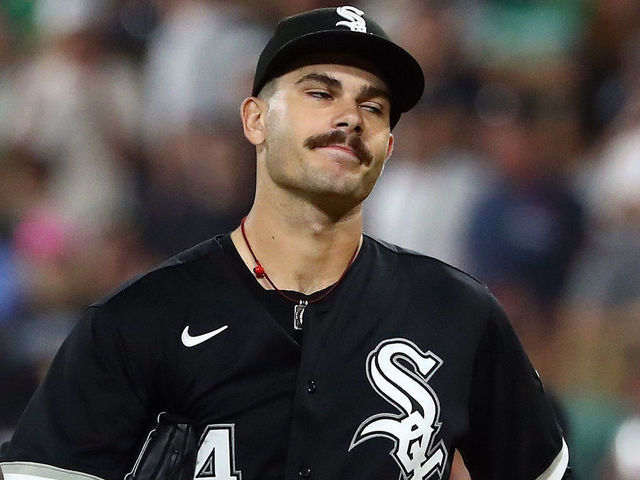 Starting pitcher Dylan Cease of the Chicago White Sox reacts after News  Photo - Getty Images