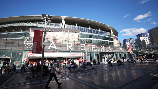 LONDON, ENGLAND - AUGUST 31: General view outside the stadium prior to the Premier League match between Arsenal FC and Aston Villa at Emirates Stadium on August 31, 2022 in London, England.