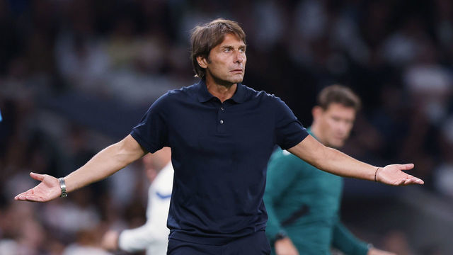 LONDON, ENGLAND - SEPTEMBER 07: Antonio Conte, head coach of Tottenham Hotspur during the UEFA Champions League group D match between Tottenham Hotspur and Olympique Marseille at Tottenham Hotspur Stadium on September 07, 2022 in London, England.