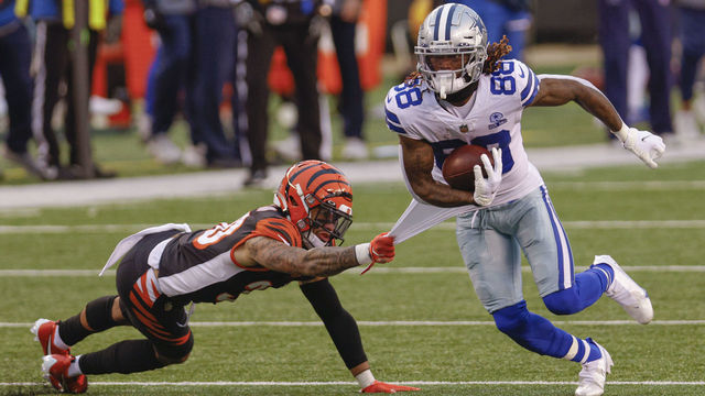 CINCINNATI, OH - DECEMBER 13: CeeDee Lamb #88 of the Dallas Cowboys runs the ball during the game against the Cincinnati Bengals at Paul Brown Stadium on December 13, 2020 in Cincinnati, Ohio.