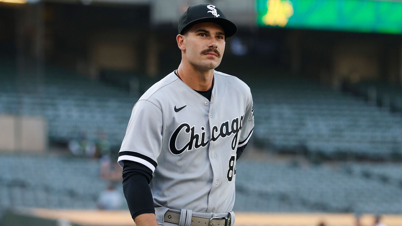OAKLAND, CALIFORNIA - SEPTEMBER 08: Pitcher Dylan Cease #84 of the Chicago White Sox looks on before the game against the Oakland Athletics at RingCentral Coliseum on September 08, 2022 in Oakland, California.