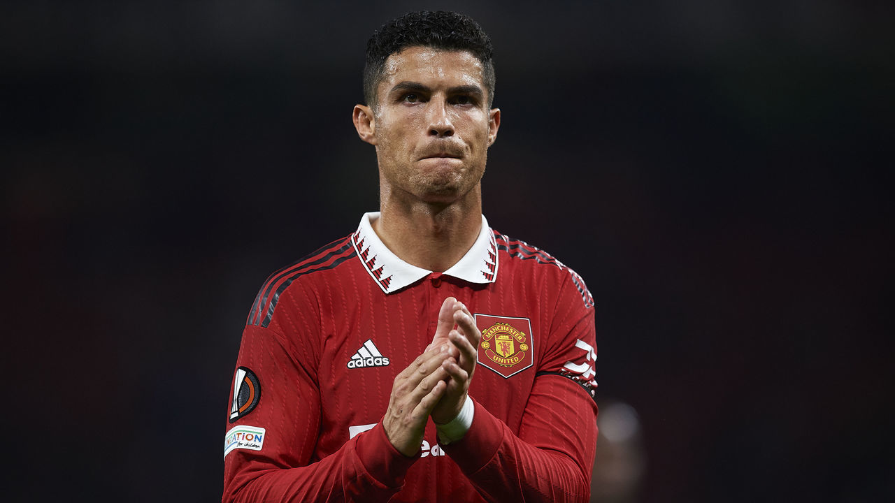 Cristiano Ronaldo Centre-Forward of Manchester United and Portugal during the UEFA Europa League group E match between Manchester United and Real Sociedad at Old Trafford on September 8, 2022 in Manchester, United Kingdom.