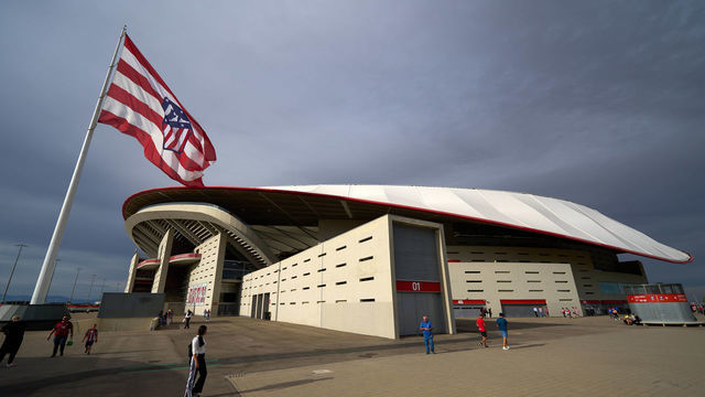 MADRID, SPAIN - SEPTEMBER 07: General view outside the stadium prior to the UEFA Champions League group B match between Atletico Madrid and FC Porto at Civitas Metropolitano Stadium on September 07, 2022 in Madrid, Spain.