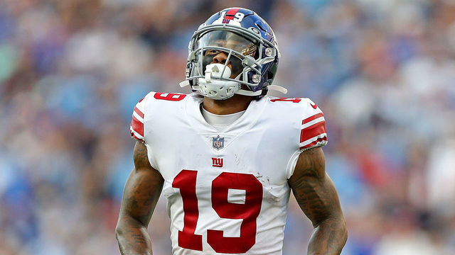 NASHVILLE, TENNESSEE - SEPTEMBER 11: Kenny Golladay #19 of the New York Giants during the game against the Tennessee Titans at Nissan Stadium on September 11, 2022 in Nashville, Tennessee.