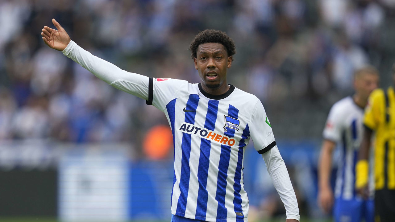 BERLIN, GERMANY - AUGUST 27: Jean-Paul Boetius of Hertha BSC looks on during the Bundesliga match between Hertha BSC and Borussia Dortmund at Olympiastadion on August 27, 2022 in Berlin, Germany.