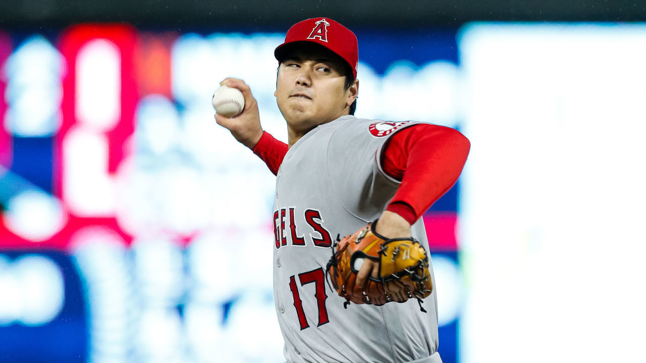 MINNEAPOLIS, MN - SEPTEMBER 23: Shohei Ohtani #17 of the Los Angeles Angels delivers a pitch against the Minnesota Twins in the first inning of the game at Target Field on September 23, 2022 in Minneapolis, Minnesota.