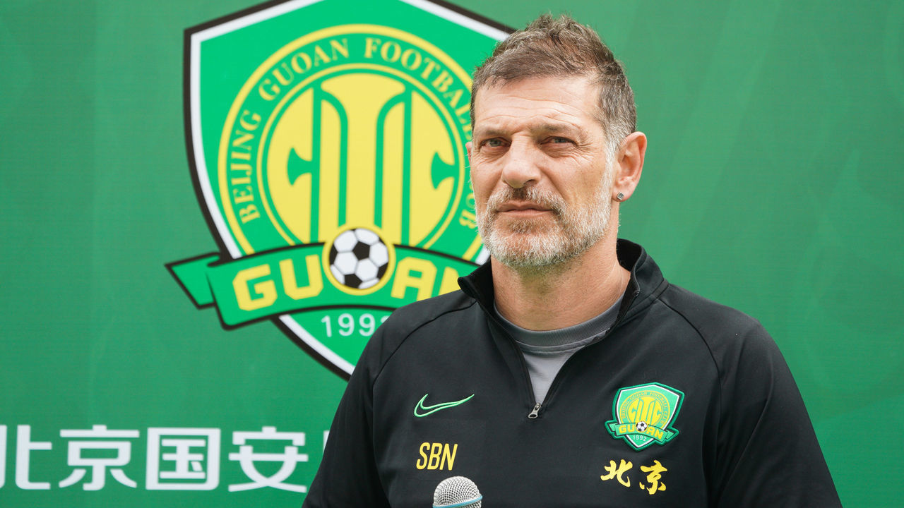 BEIJING, CHINA - APRIL 11: Beijing Guoan's head coach Slaven Bilic attends a press conference to unveil new signings on April 11, 2021 in Beijing, China.
