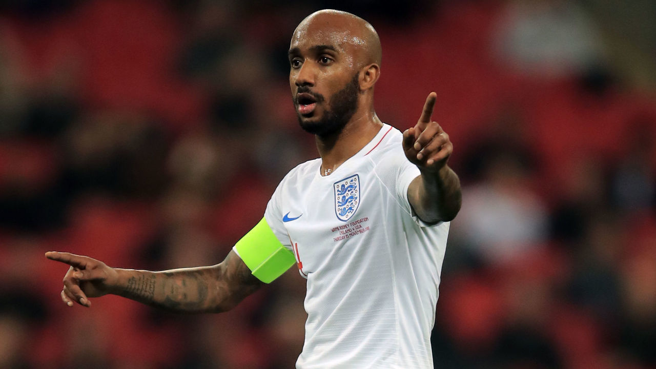 LONDON, ENGLAND - NOVEMBER 15: Fabian Delph of England during the International Friendly match between England and United States at Wembley Stadium on November 15, 2018 in London, United Kingdom.