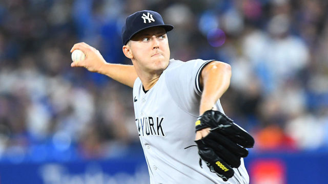 TORONTO, ON - SEPTEMBER 27: New York Yankees Pitcher Jameson Taillon (50) throws a pitch during the MLB baseball regular season game between the New York Yankees and the Toronto Blue Jays on September 27, 2022, at Rogers Centre in Toronto, ON, Canada.