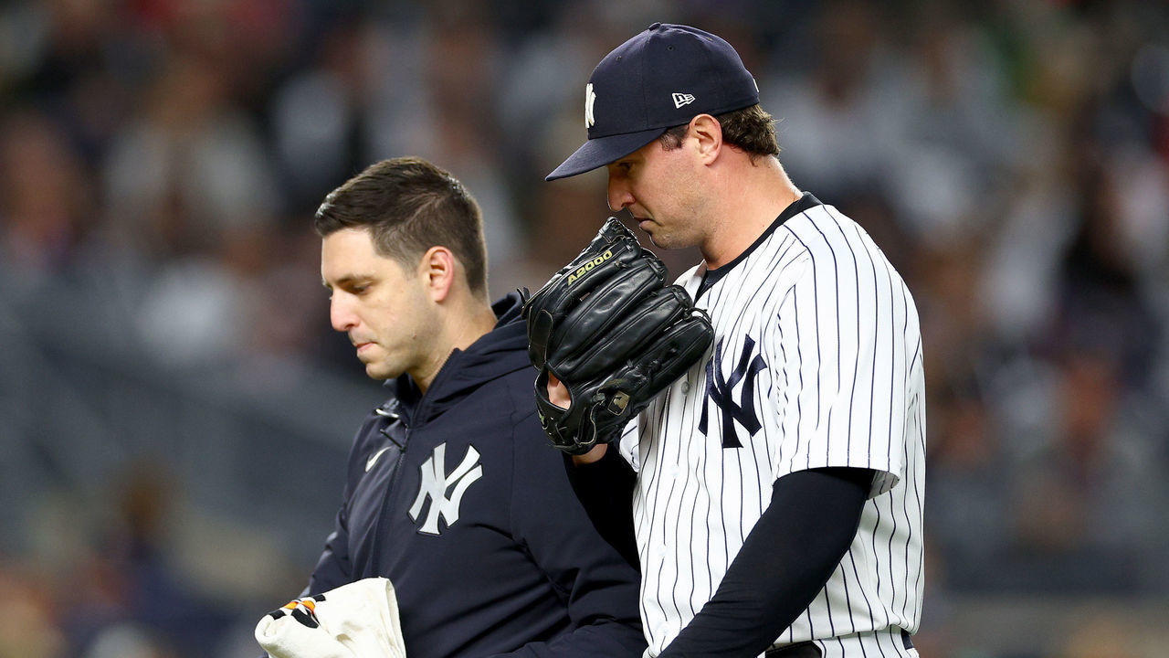 NEW YORK, NEW YORK - SEPTEMBER 30: Zack Britton #53 of the New York Yankees walks off the field after he is puled in the sixth inning against the Baltimore Orioles at Yankee Stadium on September 30, 2022 in the Bronx borough of New York City.