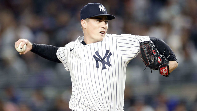 NEW YORK, NEW YORK - SEPTEMBER 30: Ron Marinaccio #97 of the New York Yankees pitches during the seventh inning against the Baltimore Orioles at Yankee Stadium on September 30, 2022 in the Bronx borough of New York City.