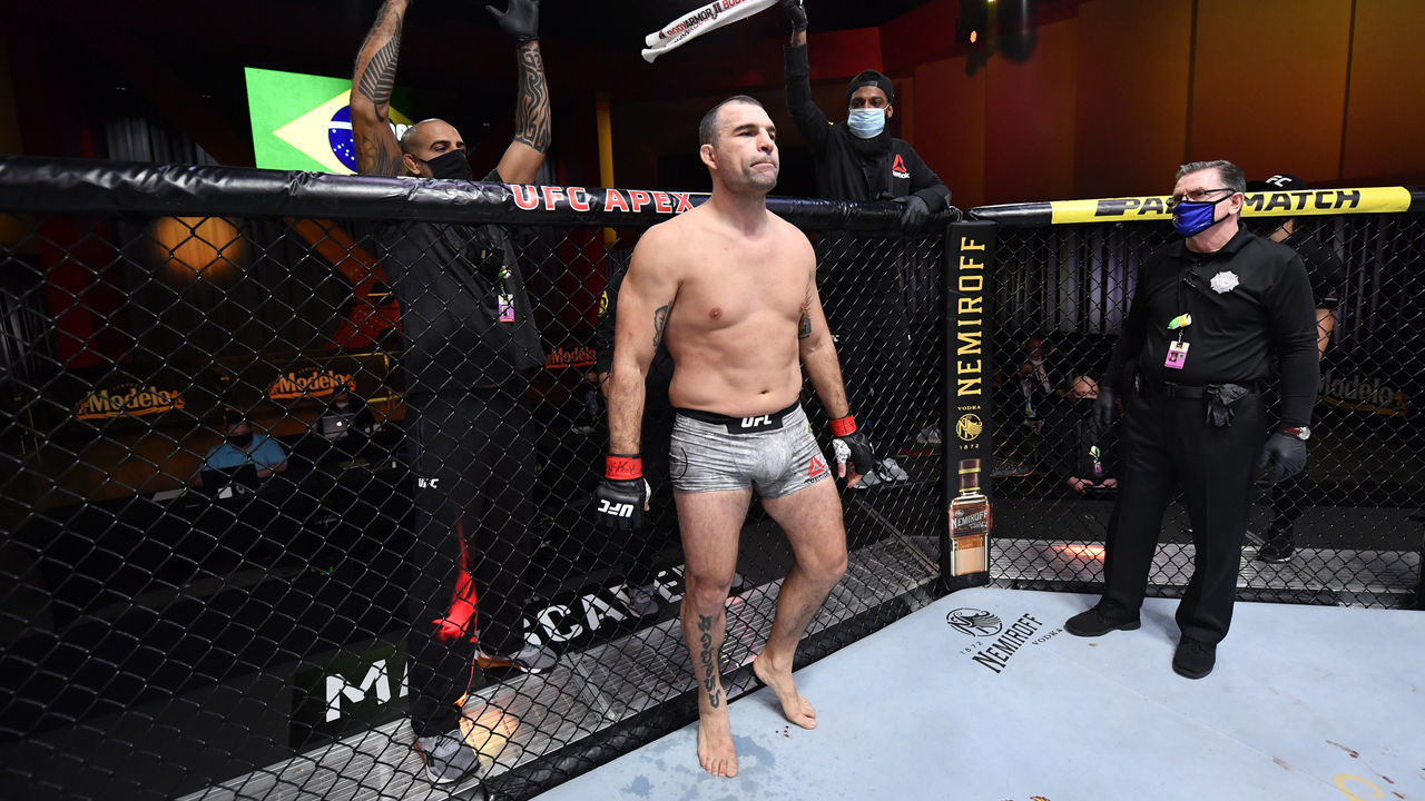 LAS VEGAS, NEVADA - NOVEMBER 21: Mauricio 'Shogun' Rua of Brazil stands in his corner prior to his light heavyweight bout against Paul Craig of Scotland during the UFC 255 event at UFC APEX on November 21, 2020 in Las Vegas, Nevada.