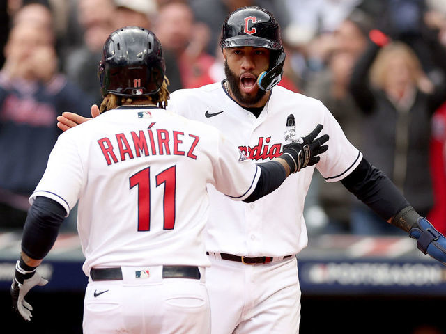 Watch: Guardians' Jose Ramirez homers three consecutive times vs. Red Sox 