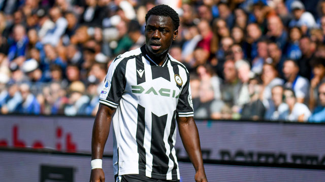 Udinese's Jean-Victor Makengo portrait during the italian soccer Serie A match Udinese Calcio vs Inter - FC Internazionale on September 18, 2022 at the Friuli - Dacia Arena stadium in Udine, Italy
