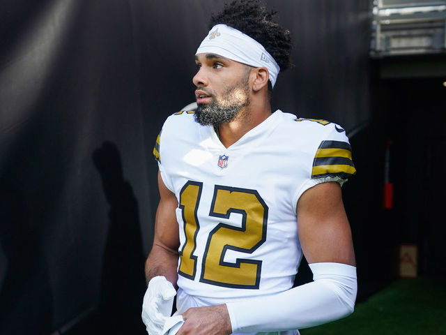 Chris Olave walking out of the tunnel 