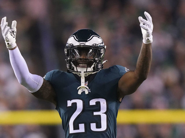 Philadelphia Eagles safety C.J. Gardner-Johnson reacts after a