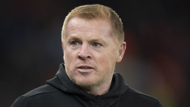 MANCHESTER, ENGLAND - OCTOBER 13: Omonia Nicosia manager Neil Lennon before the UEFA Europa League group E match between Manchester United and Omonia Nikosia at Old Trafford on October 13, 2022 in Manchester, United Kingdom.
