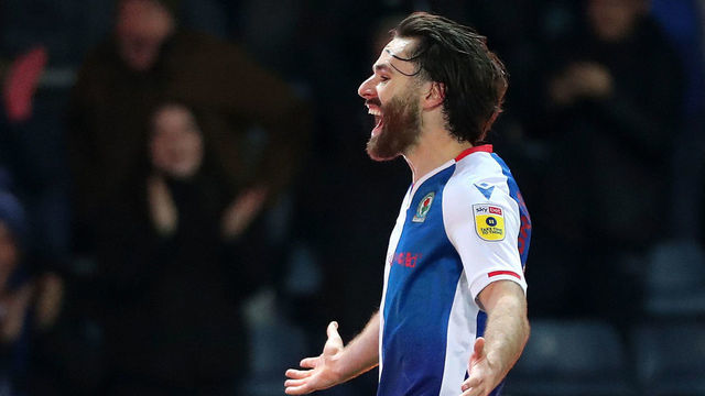 BLACKBURN, ENGLAND - OCTOBER 18: Ben Brereton Diaz of Blackburn Rovers celebrates after scoring their side's first goal during the Sky Bet Championship between Blackburn Rovers and Sunderland at Ewood Park on October 18, 2022 in Blackburn, England.
